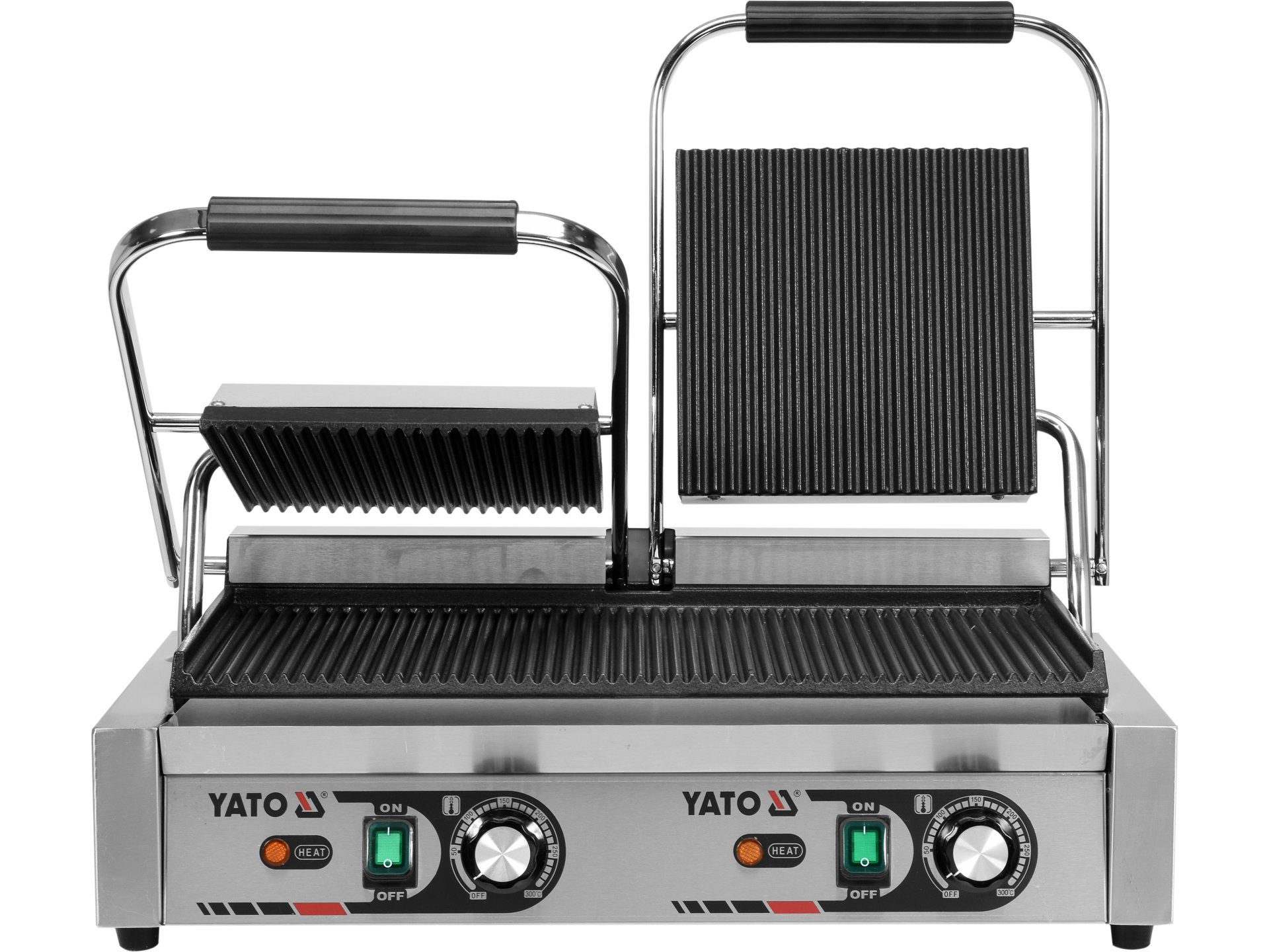 Yato Elektrogrill Gastro Doppel Elektrogrill, Tischgrill 3600W 580x360x190mm, 3600 W