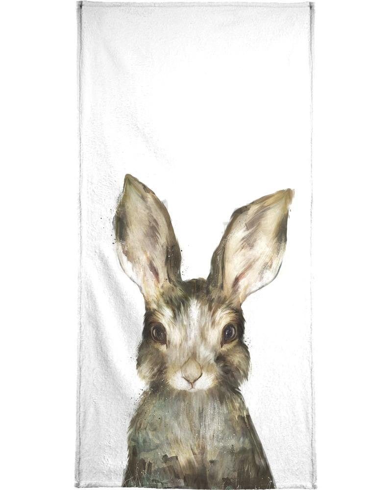 Juniqe Handtuch Little Rabbit - Handtuch Einseitig bedrucktes, Frottee-Veloursqualität (1-St), Bedruckte Oberseite in weicher Frottee-Veloursqualität.