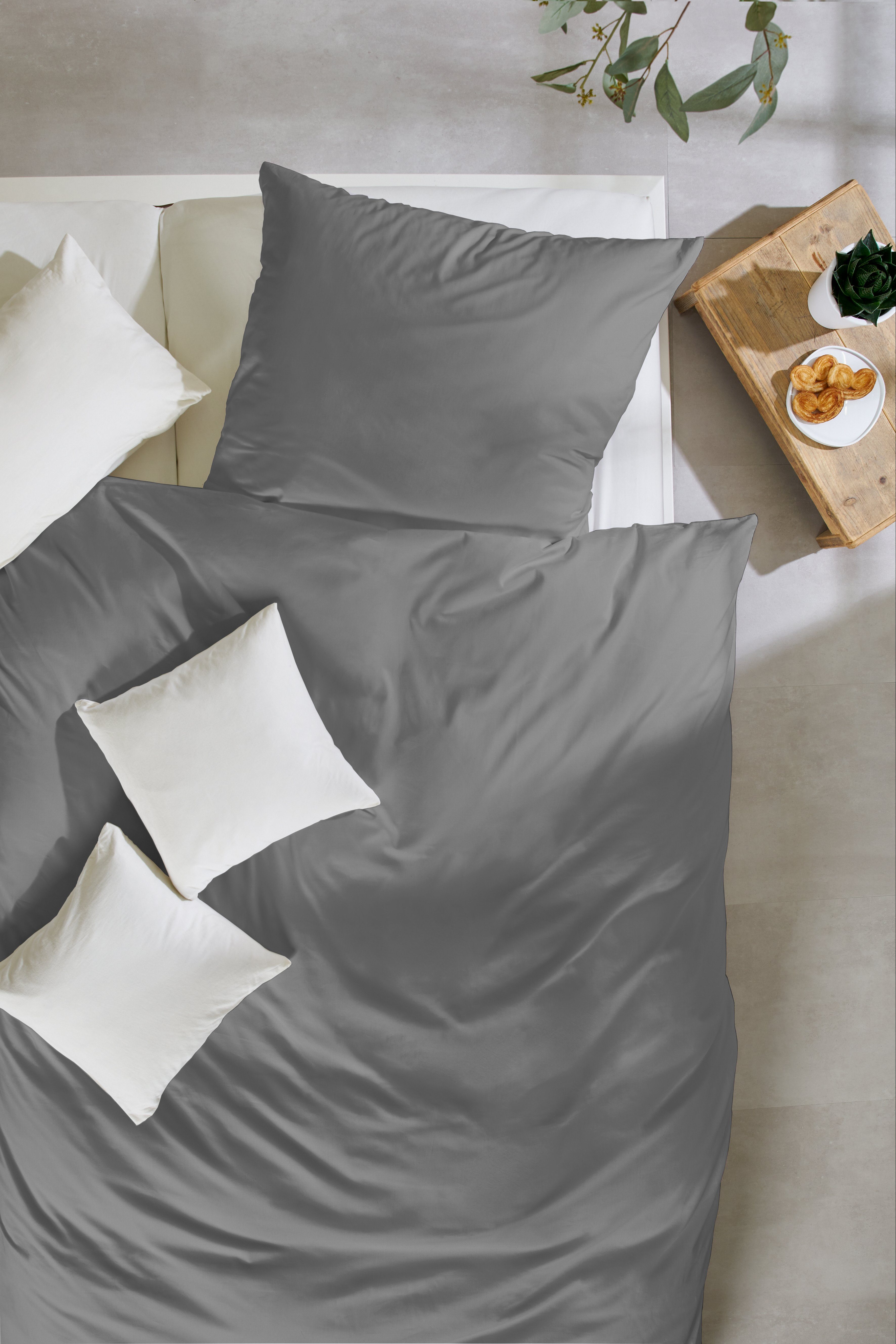 Primera Bettwäsche Edelflanell-Bettwäsche Smooth, Edel-Köper-Flanell, 2 teilig, im natürlichen Uni Style – Bild 3 von 4
