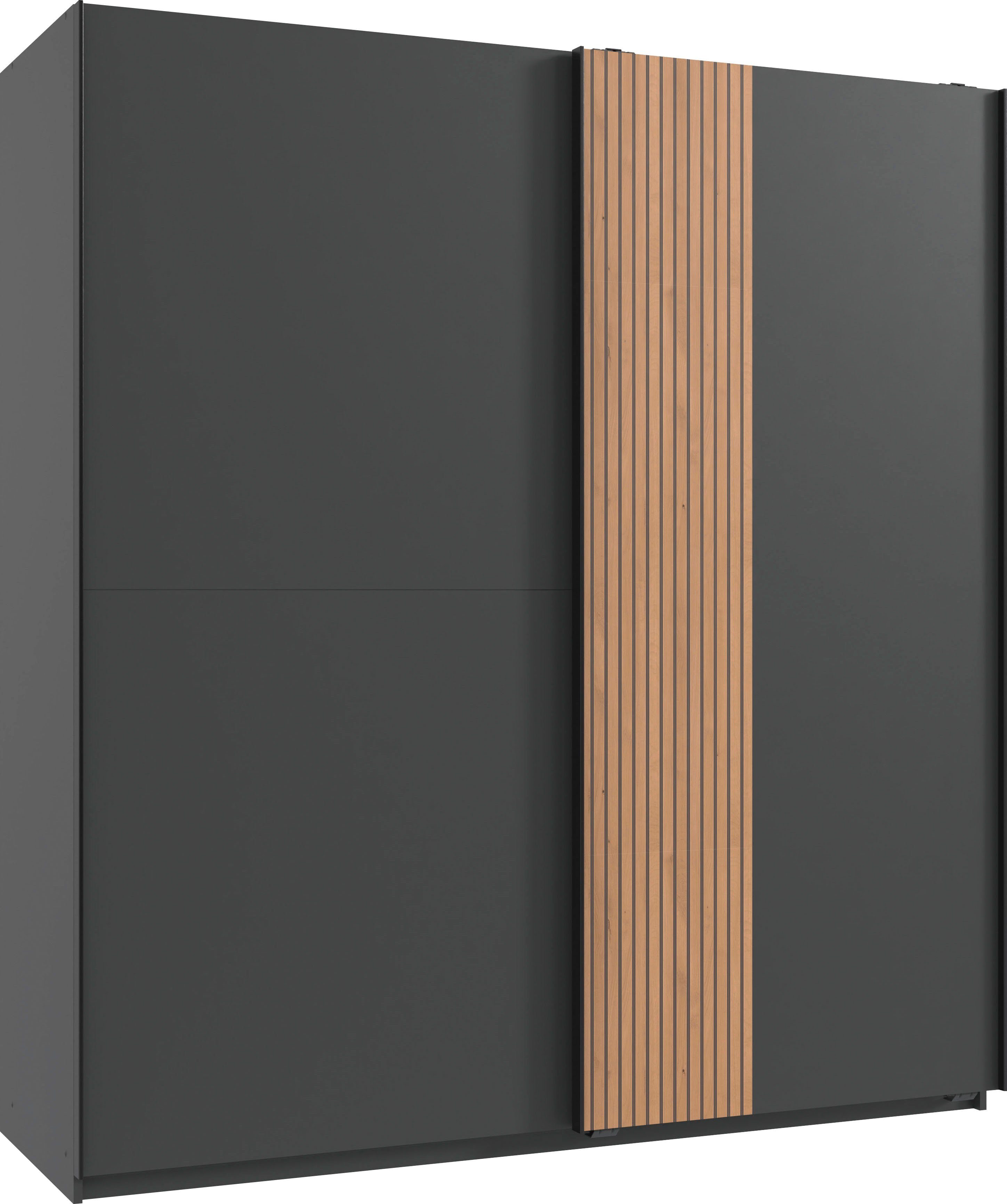 Wimex Schwebetürenschrank Lüneburg mit Akustiklamellen Optik, 180cm breit