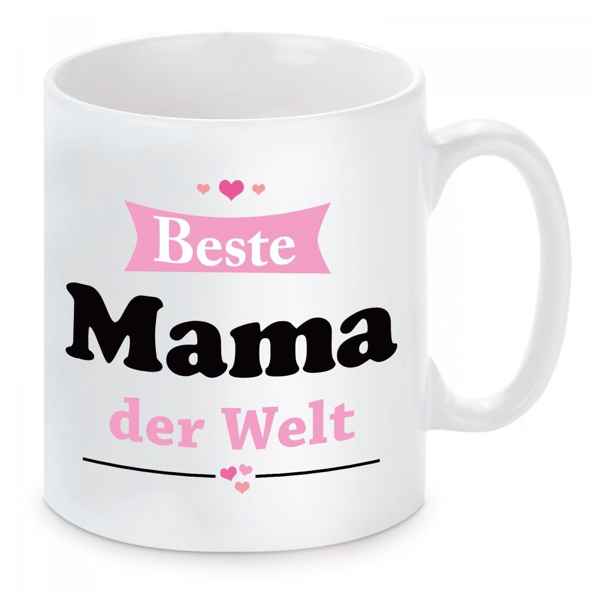 Mama Kaffeebecher Motiv mit Keramik Herzbotschaft Welt, Beste der Tasse