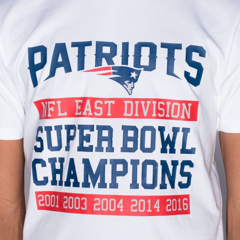 New Era Era Print-Shirt New PATRIOTS NEW ENGLAND Large Graphic T-Shirt NFL