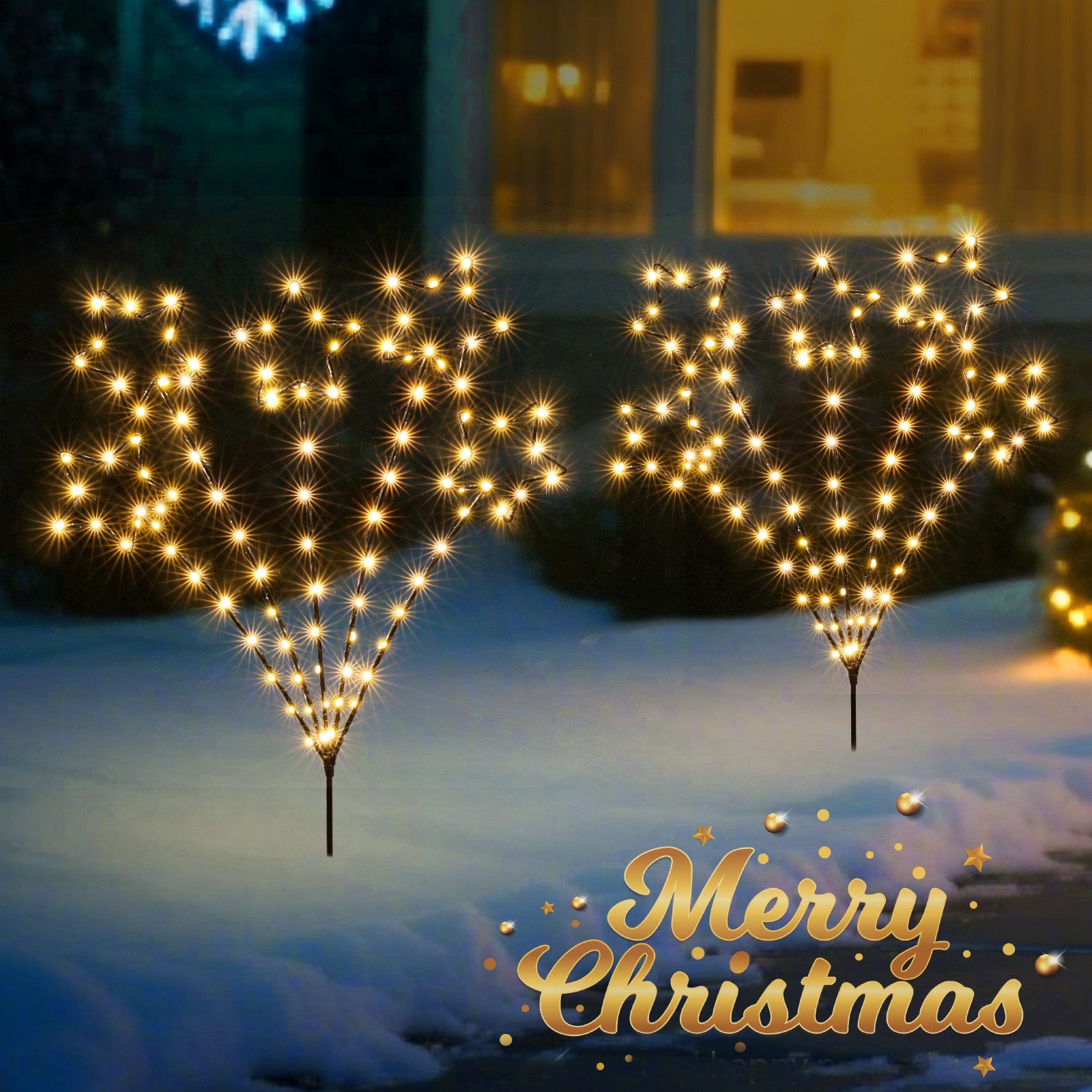 Elegear LED-Lichterkette Weihnachtsdeko Gartenstecker mit Timer, Weihnachts günstig online kaufen