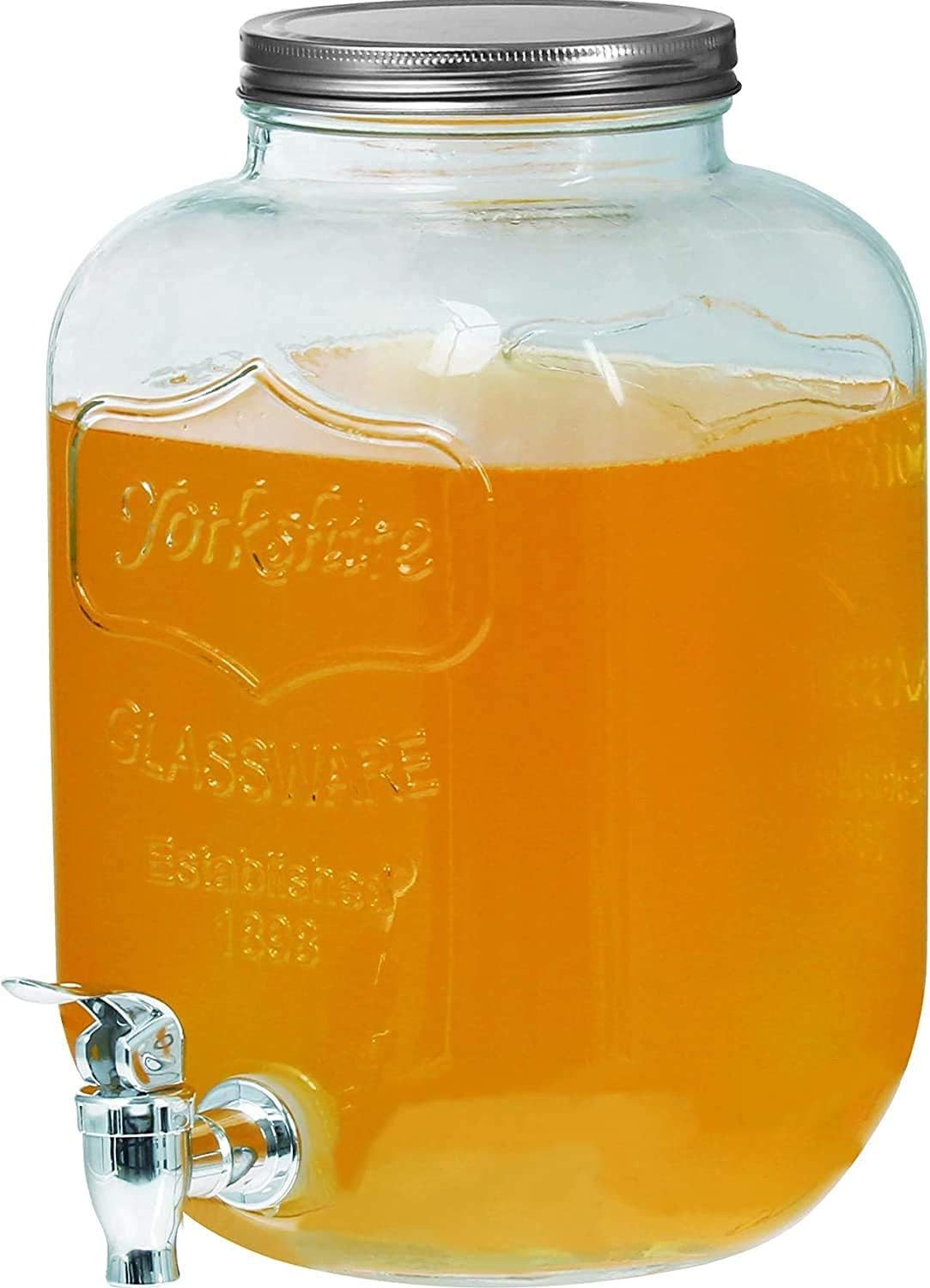 Getränkespender Getränkespender mit Hahn 8 L Glance Zapfhahn Wasserspender Limonade