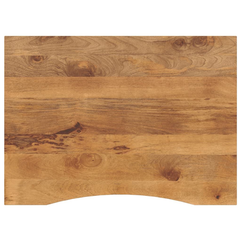 vidaXL Tischplatte Schreibtischplatte mit Aussparung 110x80x2,5cm Massivholz