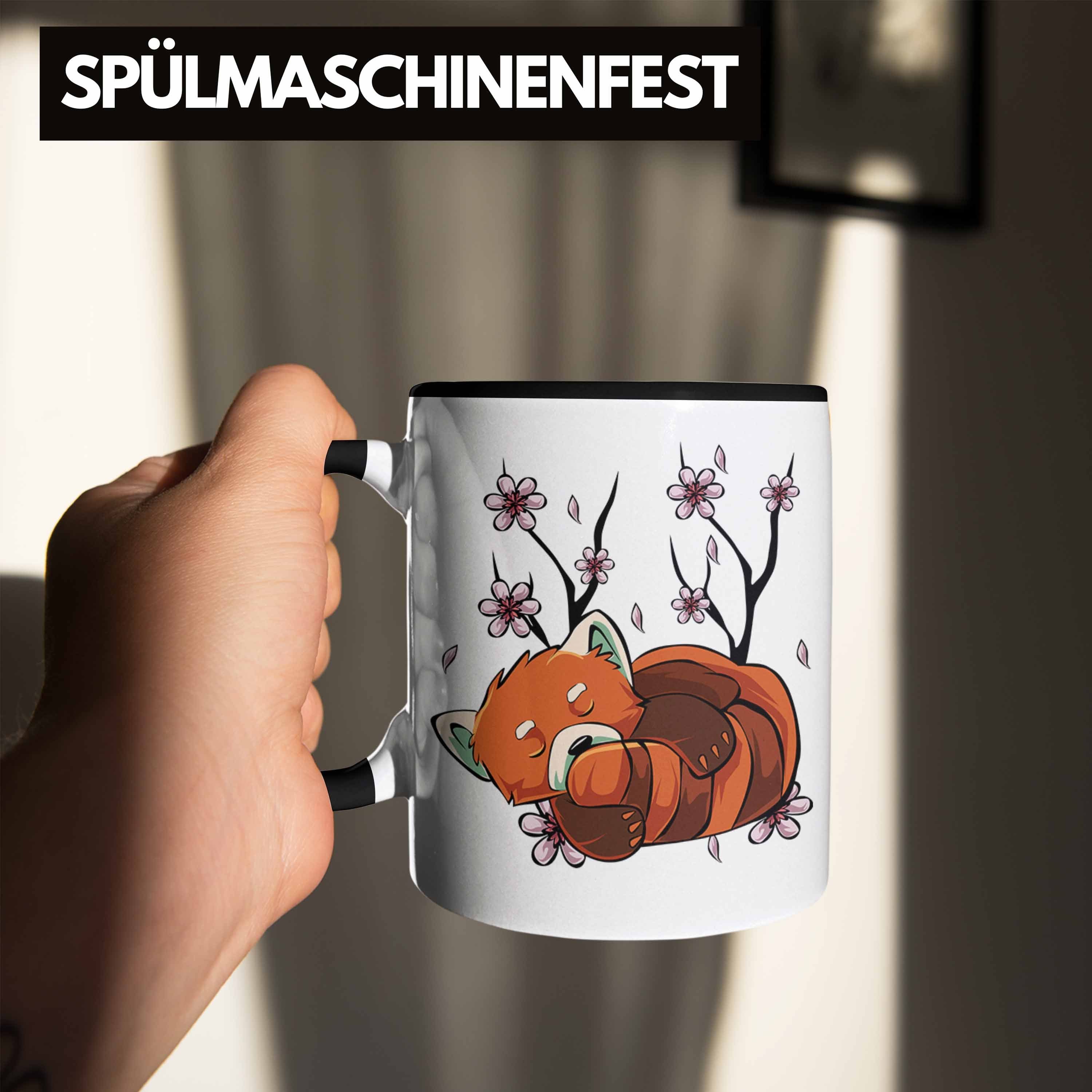 - Tasse Lustige Panda Geschenk Schwarz Roter Panda-Liebhaber süßes Tasse für Ein Trendation