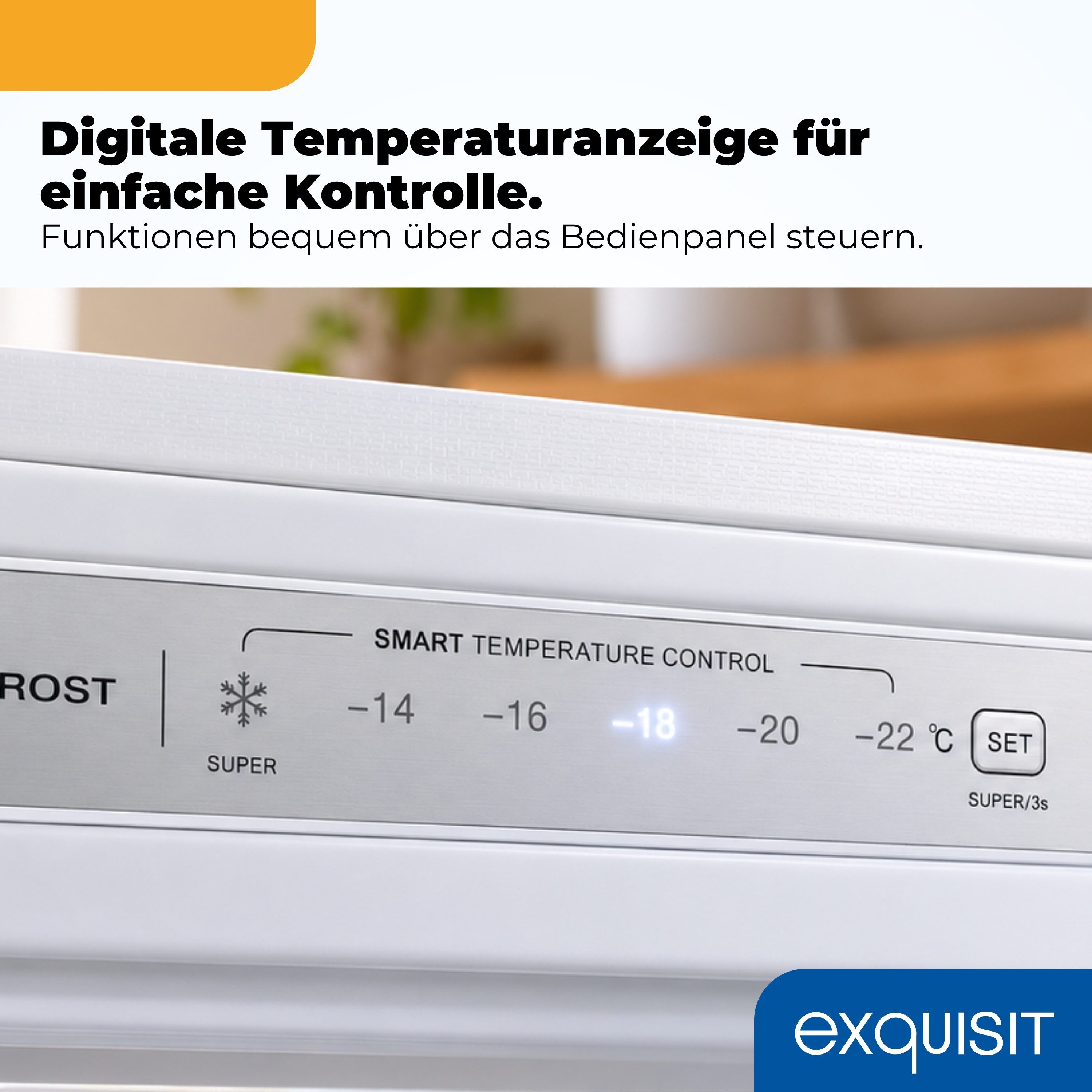 exquisit Gefrierschrank GS5271-NF-H-040C, 170 cm hoch, 54,5 cm breit, 204 l Nutzinhalt, 4 Gefrierschubladen, Energieklasse C, 39 dB – Bild 4 von 5