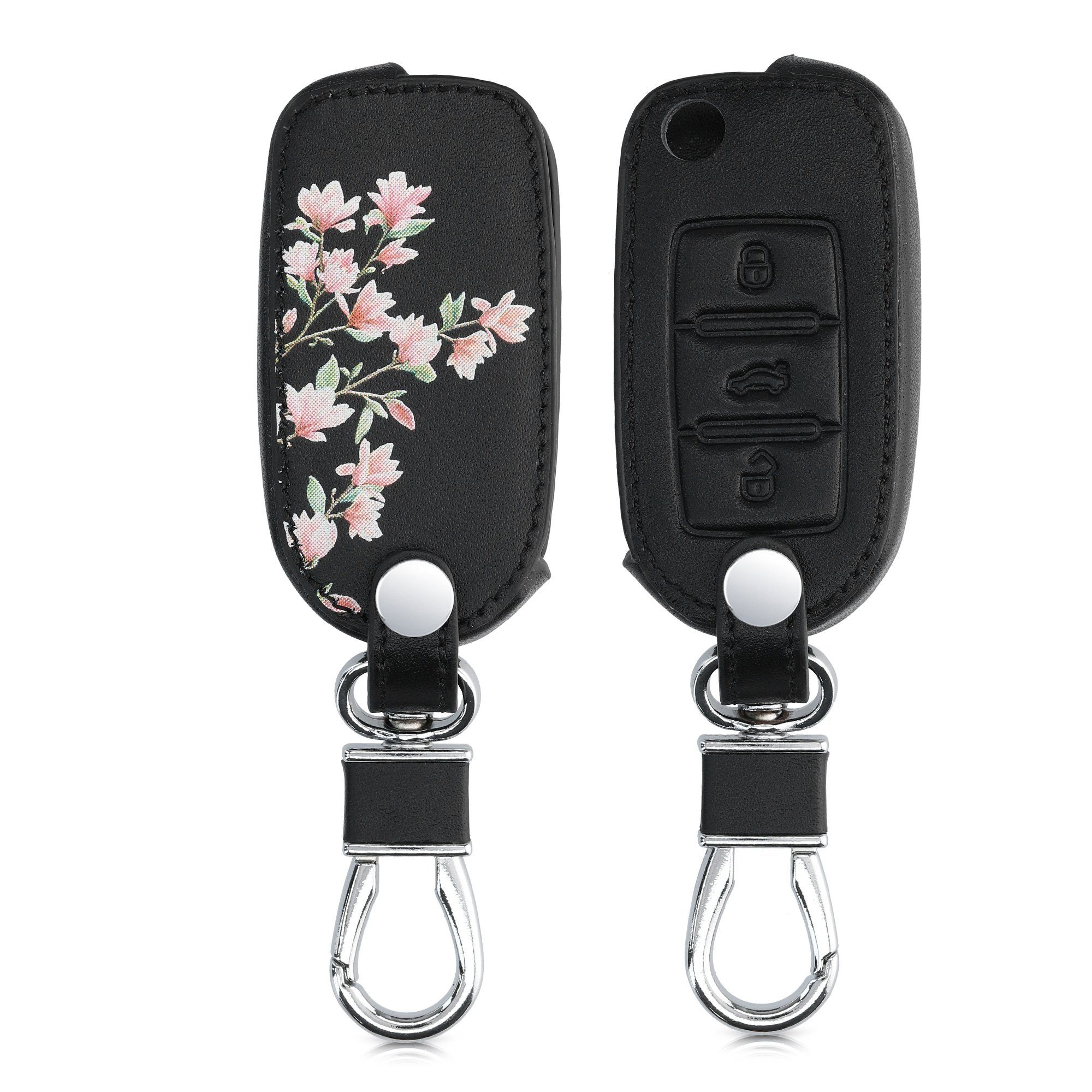kwmobile Schlüsseltasche Autoschlüssel Hülle für VW Skoda Seat, Kunstleder  Schutzhülle Schlüsselhülle Cover, individueller und besonderer Look durch  verarbeitetes Design