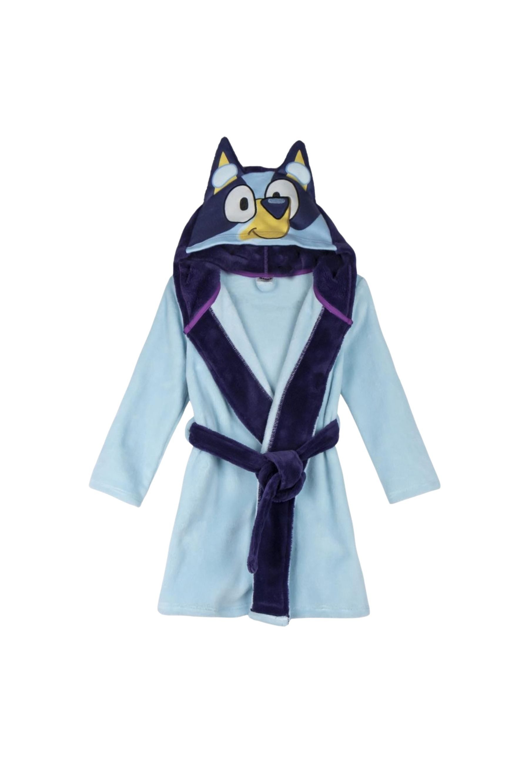 Disney Bademantel Kinder Bluey Coral-Fleece-Bademantel mit Kapuze, 100% POLYESTER