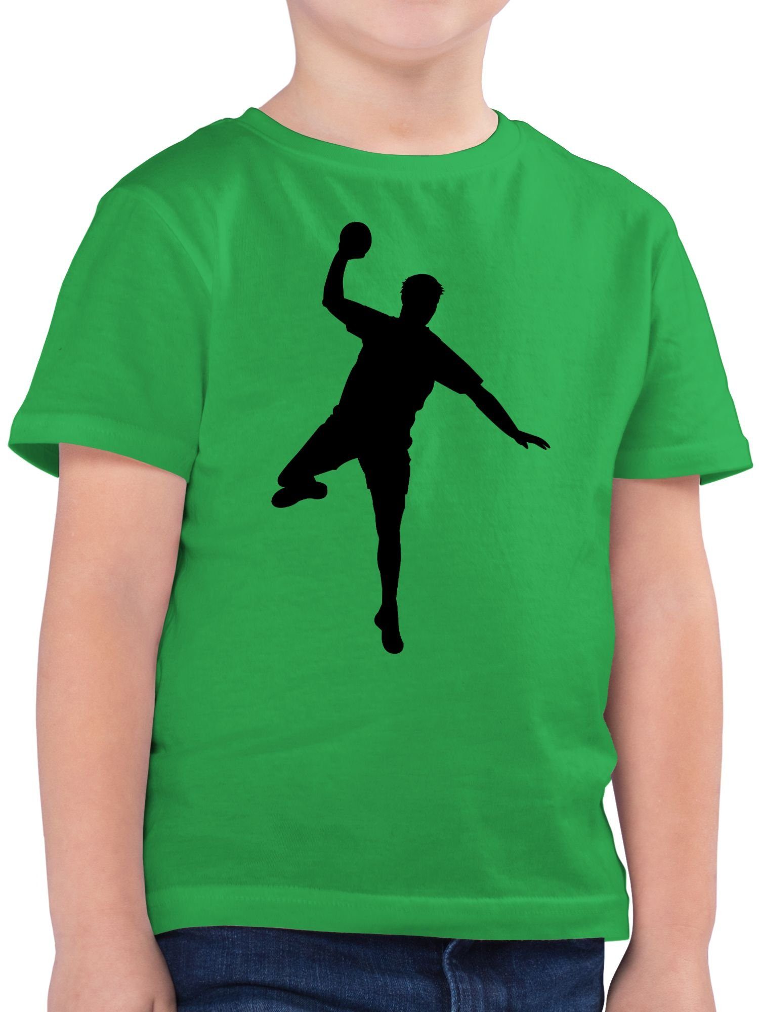 Shirtracer T-Shirt Handball Wurf - Kinder Sport Kleidung - Jungen Kinder T-Shirt  handball wm - grünes tshirt kinder - handball+shirt+kinder