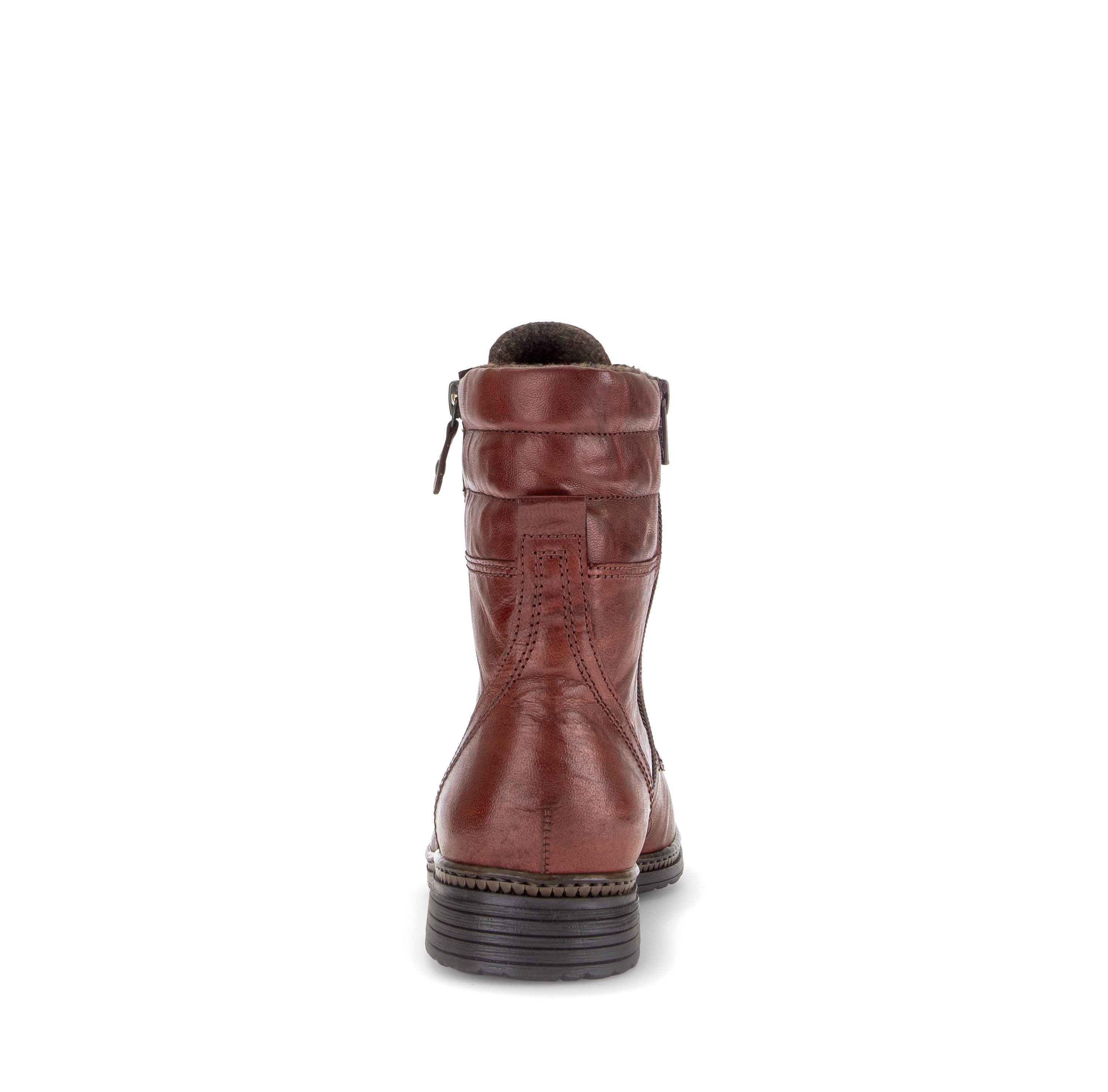 Gabor Schnürstiefelette Blockabsatz, Schnürboots mit gepolstertem Schaftrand