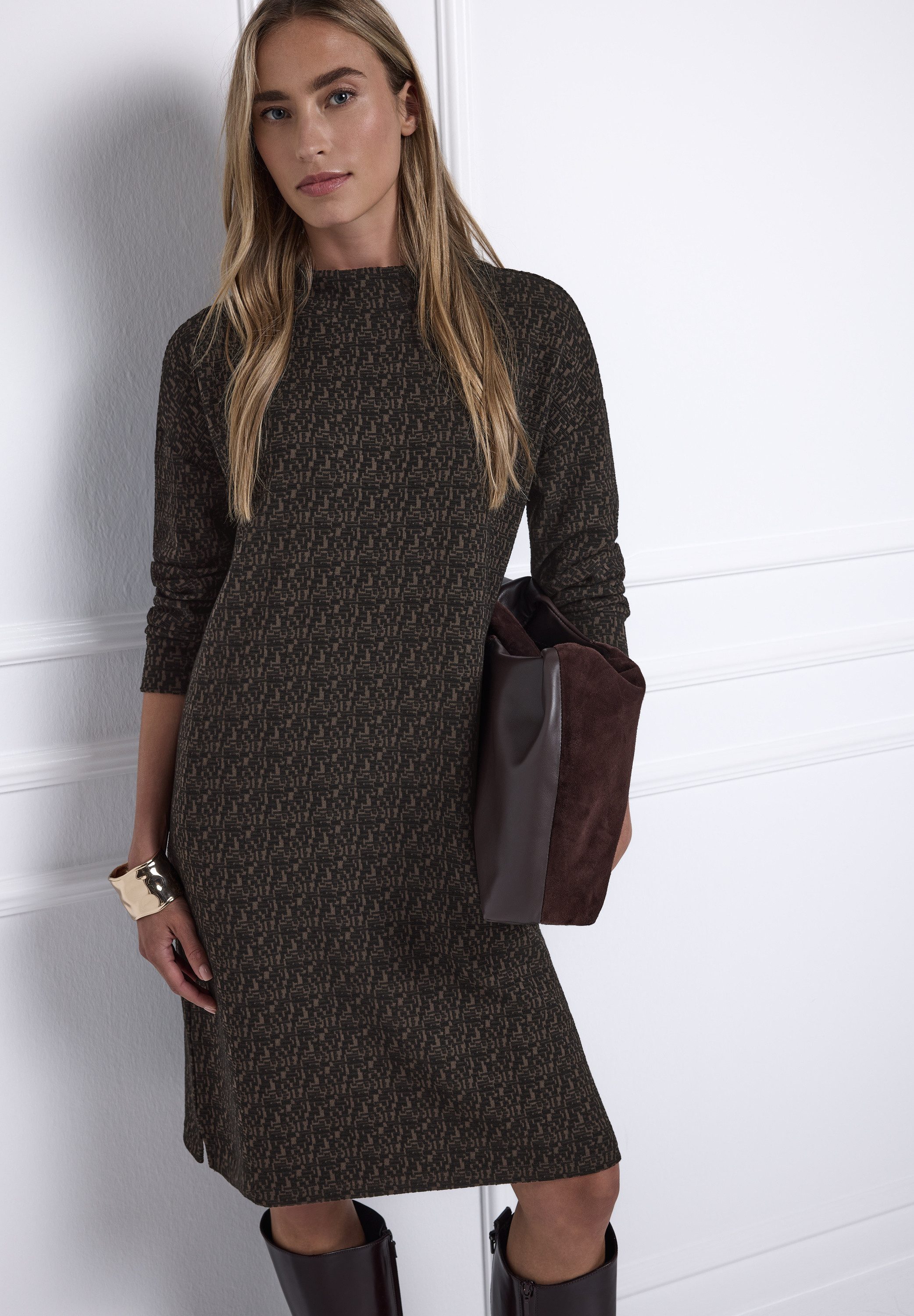 STREET ONE Midikleid mit grafischem Muster