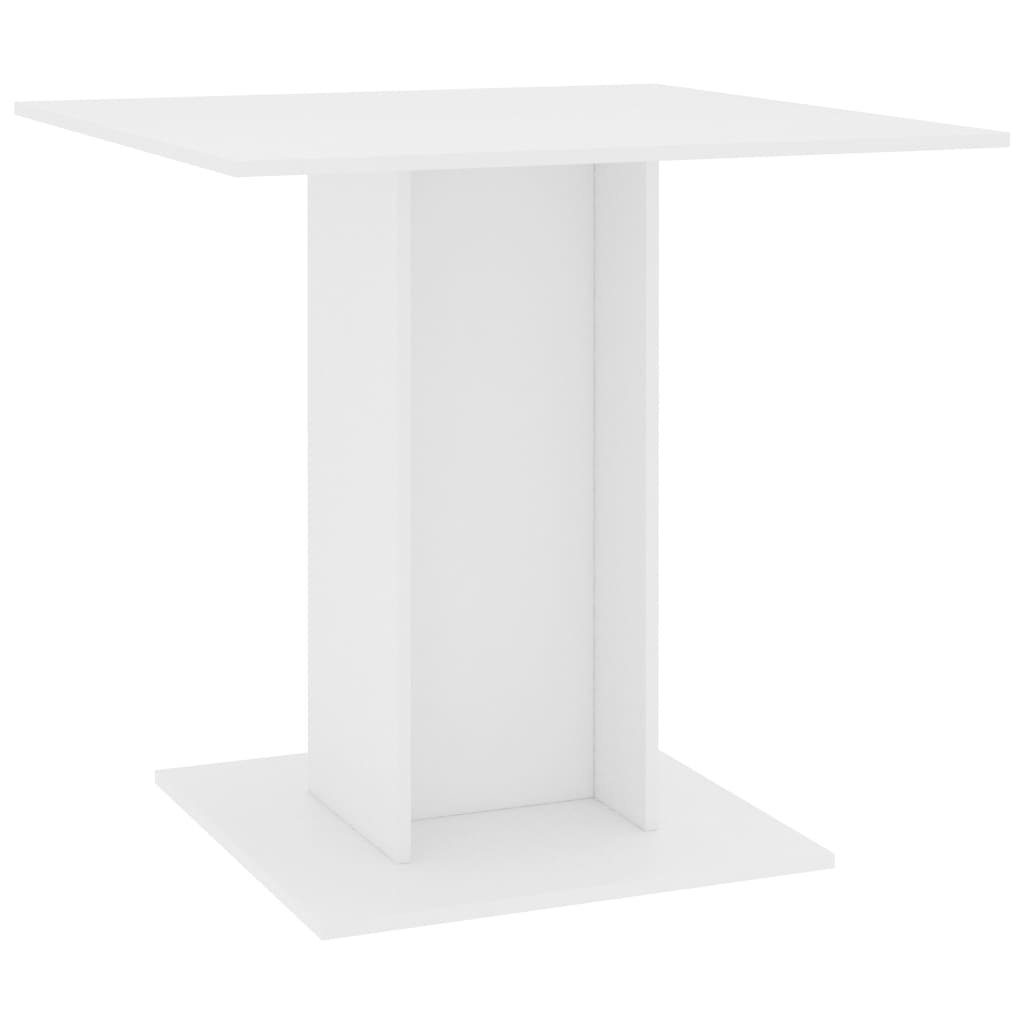 vidaXL Esstisch Esstisch, Beistelltisch Weiß 80x80x75 Holzwerkstoff cm
