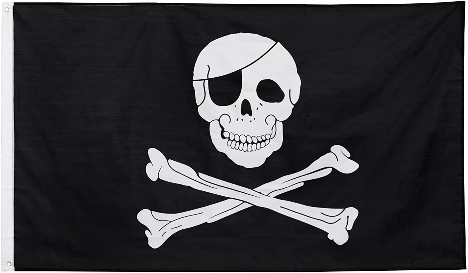 x Pirat Piratenfahne & Fahne Skull Große 150 - Flagge Piraten Piratenflagge (1-St), cm Bones Hissfahne - 90 Totenkopf BRUBAKER Fahne