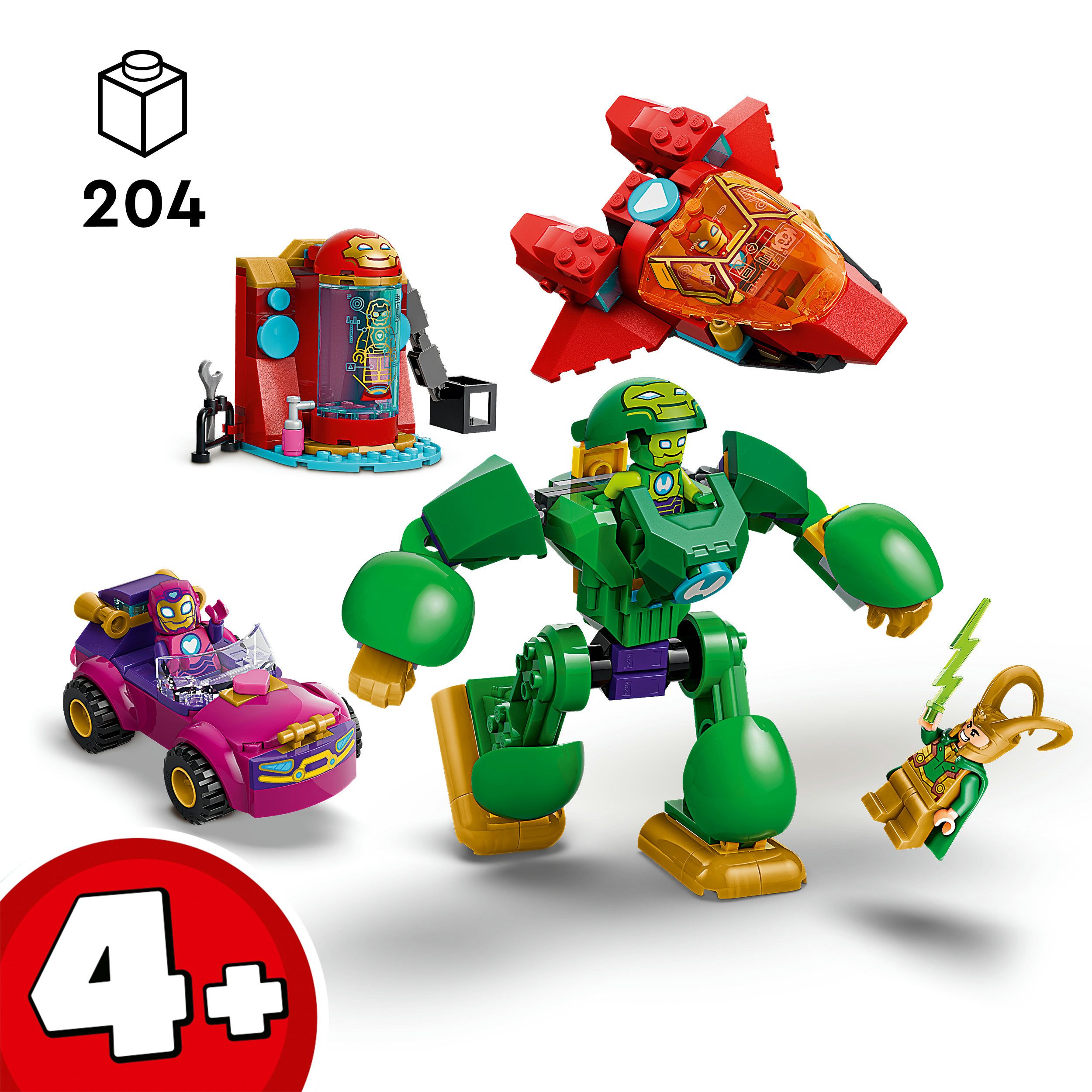 LEGO® Loki vs. Team Iron Man (11211), LEGO Disney Junior Marvel Konstruktionsspielsteine, (204 St), Made in Europe