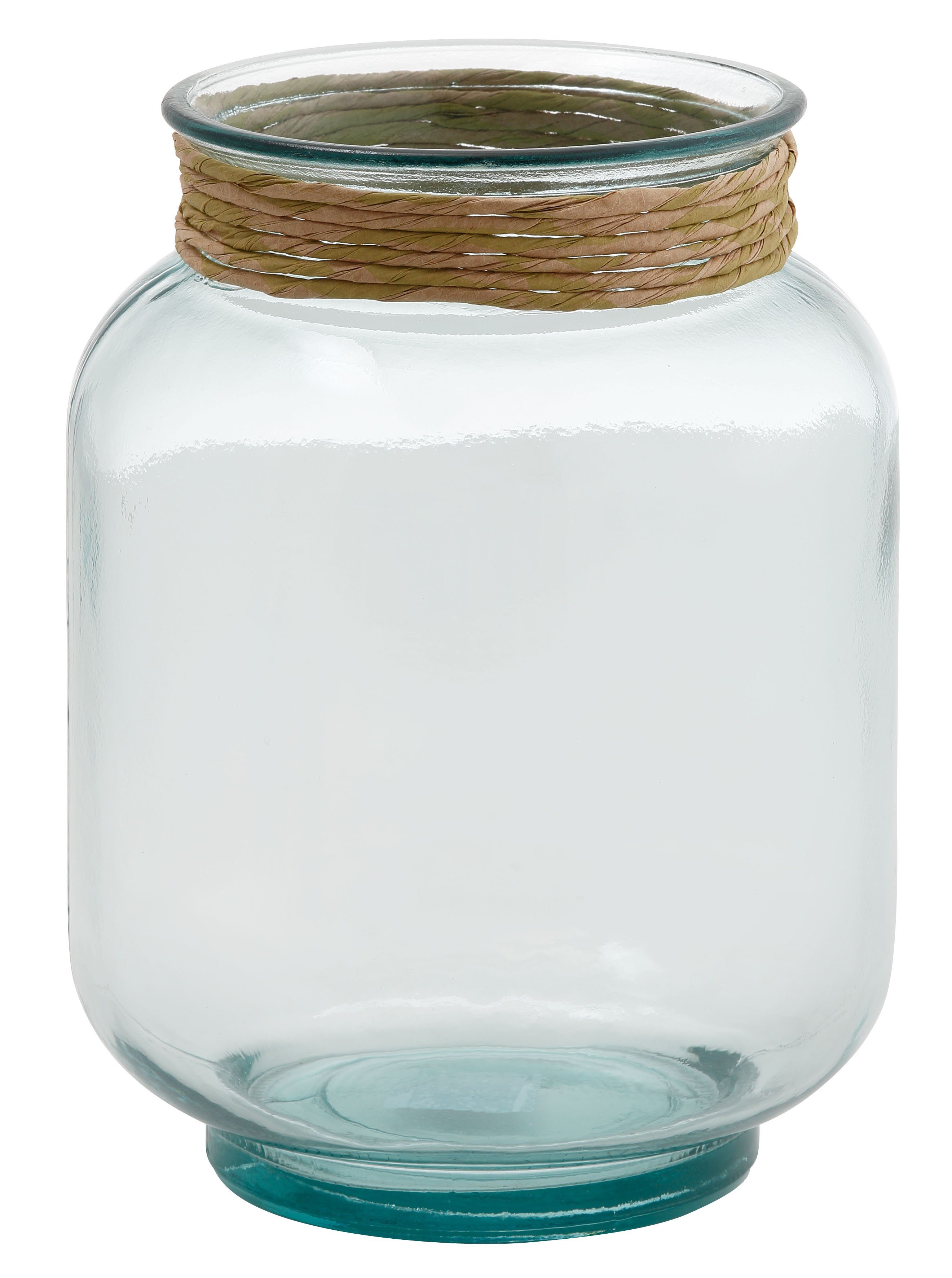 Glas, Beelia products (1 cm, Tischvase aus ca. transparent-grün recyceltem Dekovase, Höhe 25 ca. 20 St), Ø cm OTTO