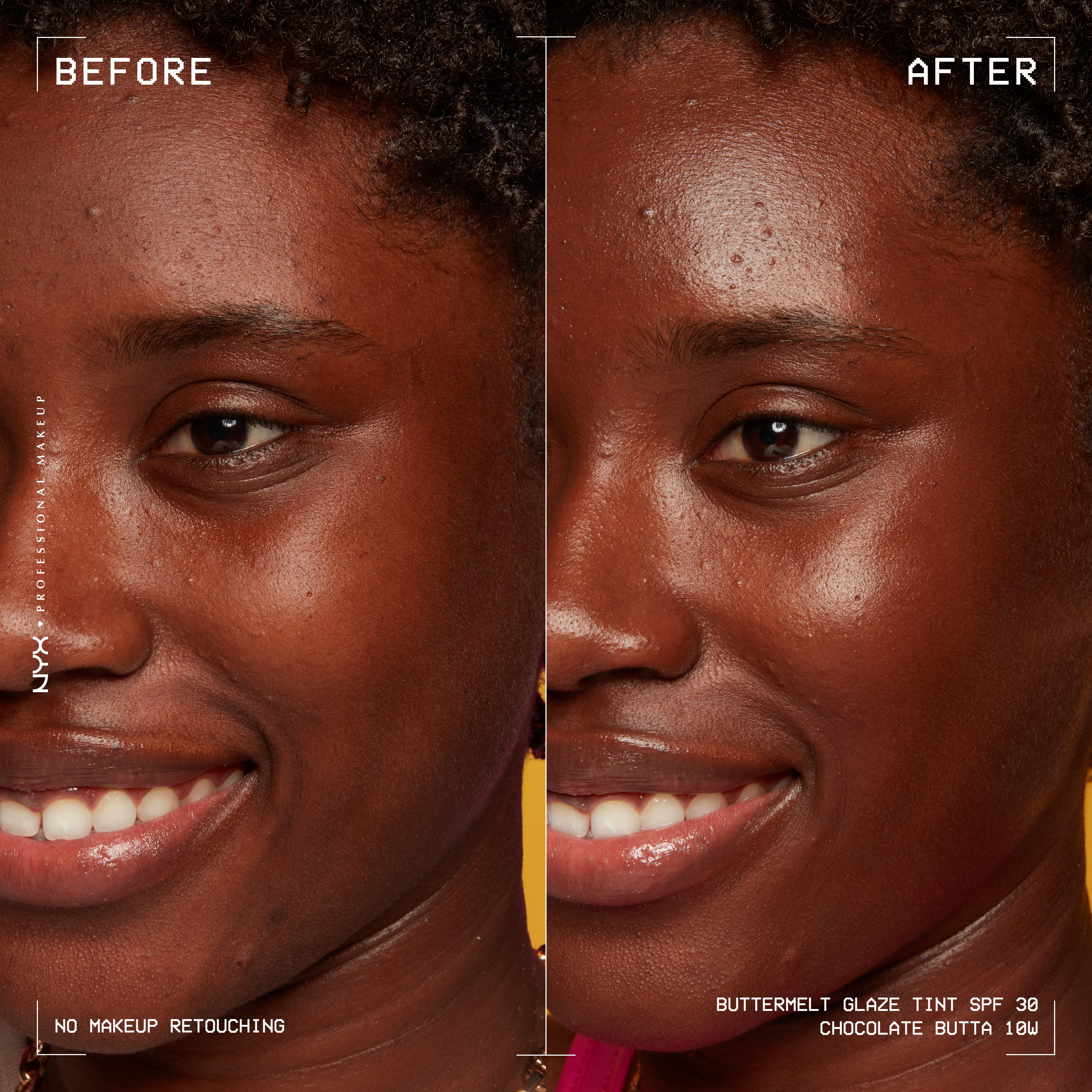 NYX Foundation NYX Professional Makeup Buttermelt Glaze Foundation LSF 30, Pflegend, spendet Feuchtigkeit, ohne Rückstände und öliges Finish.