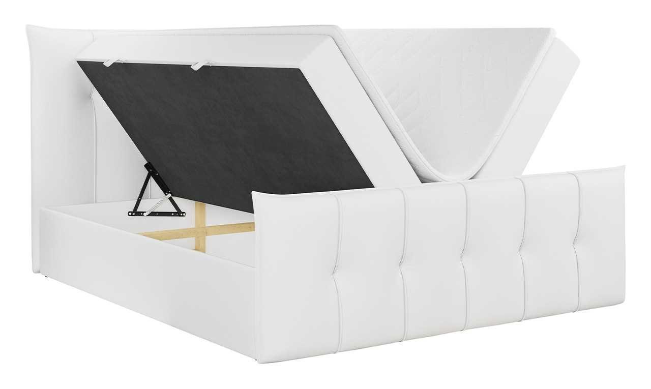 Doppelbett mit Boxspringbett Kopfteil für MÖBEL MKS PREMIUM - Bettkasten Polsterbett 11, Schlafzimmer mit
