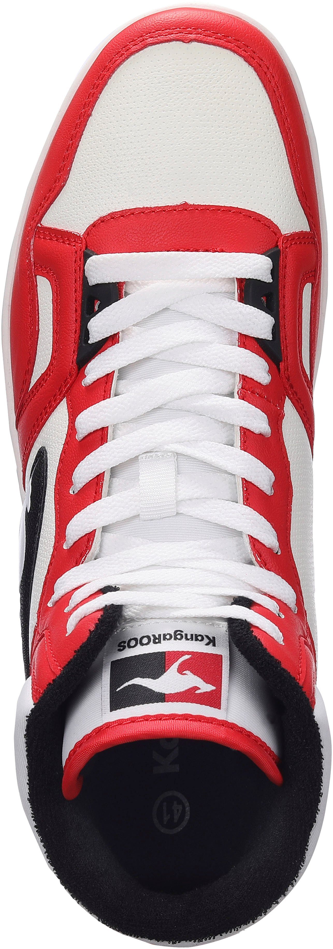 Sneaker Mid K-Slam rot-weiß KangaROOS Point