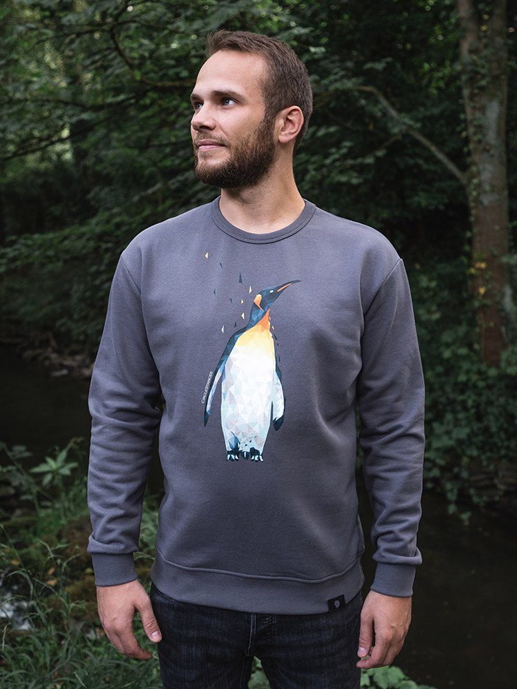 CircleStances Sweatshirt Sweater Pinguin (1-tlg) Transparente (Bio) Lieferkette Print