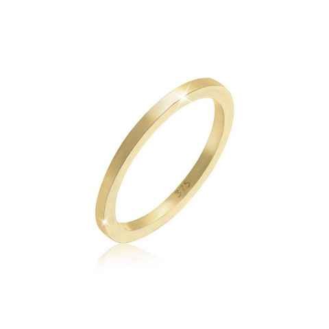 Elli Premium Fingerring Basic Ehering 375 Gelbgold, Ehering