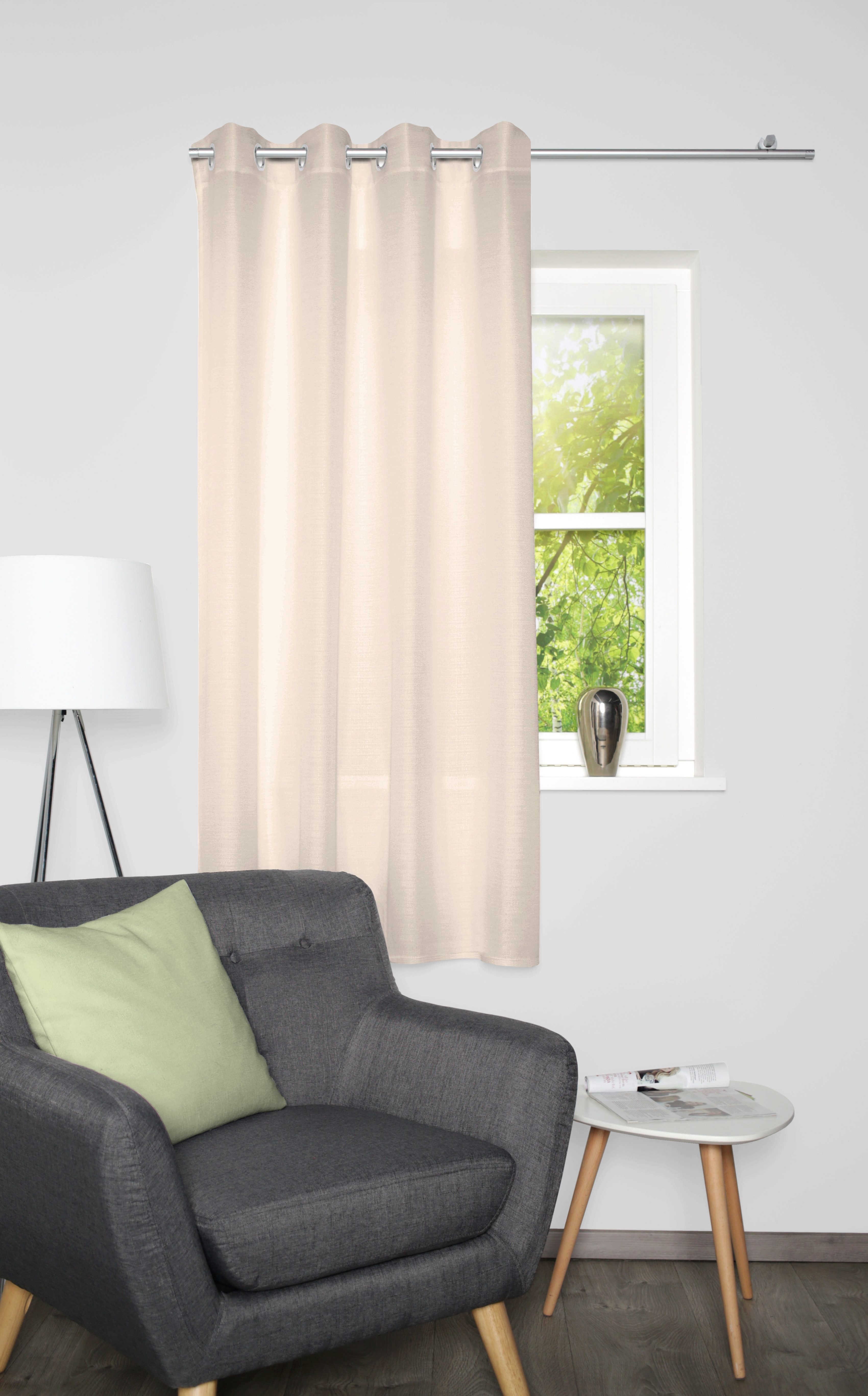 Home Basics Vorhang BENOGA (1 St), Ösen, blickdicht, Ösenschal, Uni, Dekostruktur