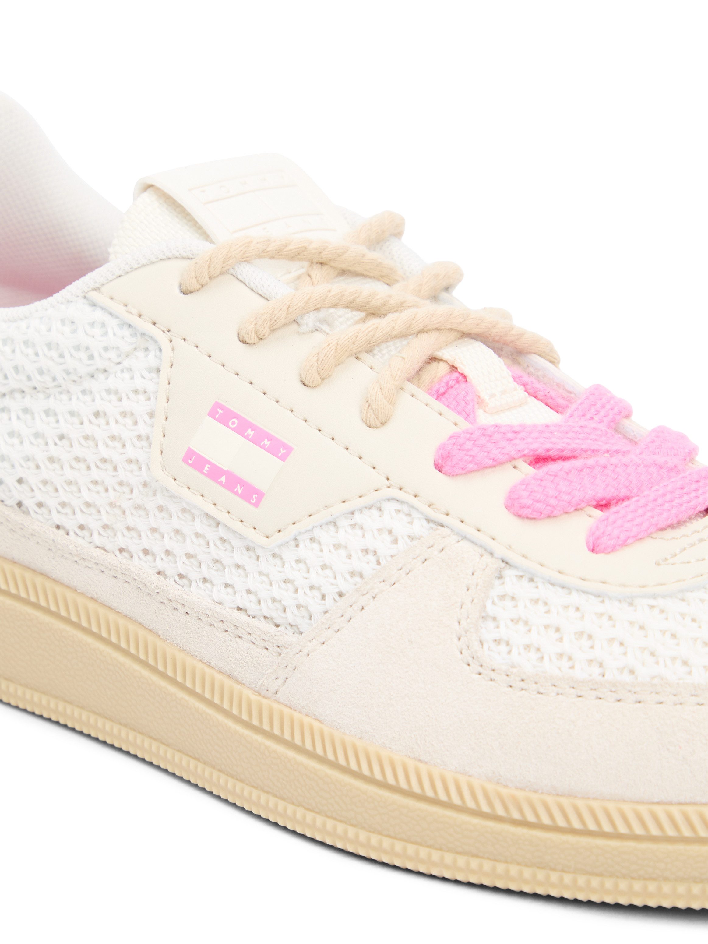 Tommy Jeans THE GREENWICH EDGE KNIT Sneaker Freizeitschuh, Schnürer, Halbschuh mit Kontrastbesatz