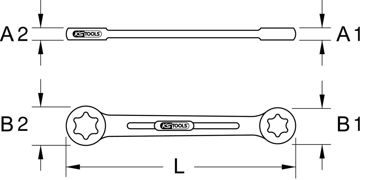 Thumbnail - KS Tools Ringschlüssel Torx-E-Doppel-Ringschlüssel, E7xE11