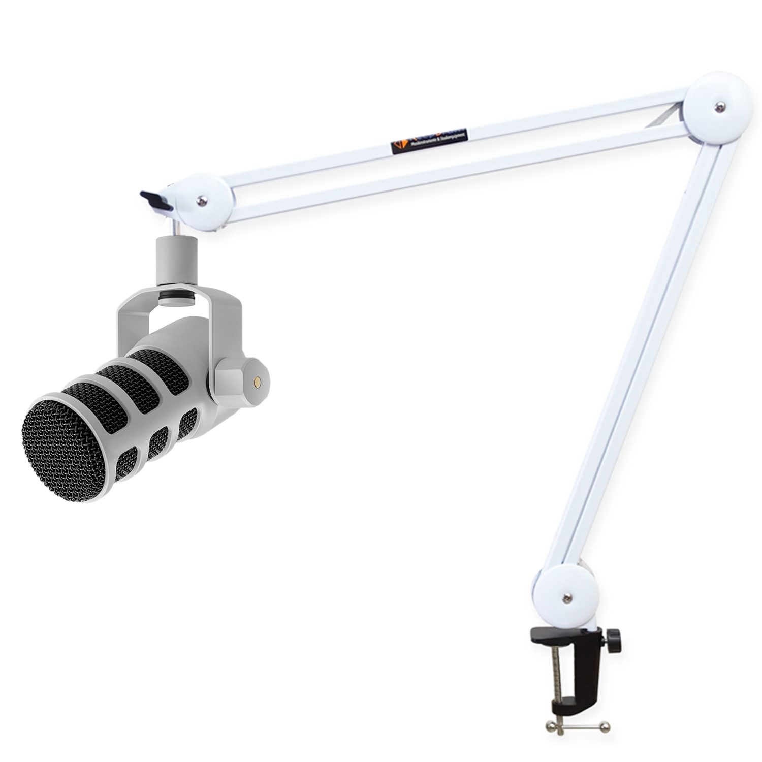 RØDE Mikrofon Rode Mikrofon Podmic USB Weiss mit Gelenkarm Weiss (Set), hochwertiges Mikrofon