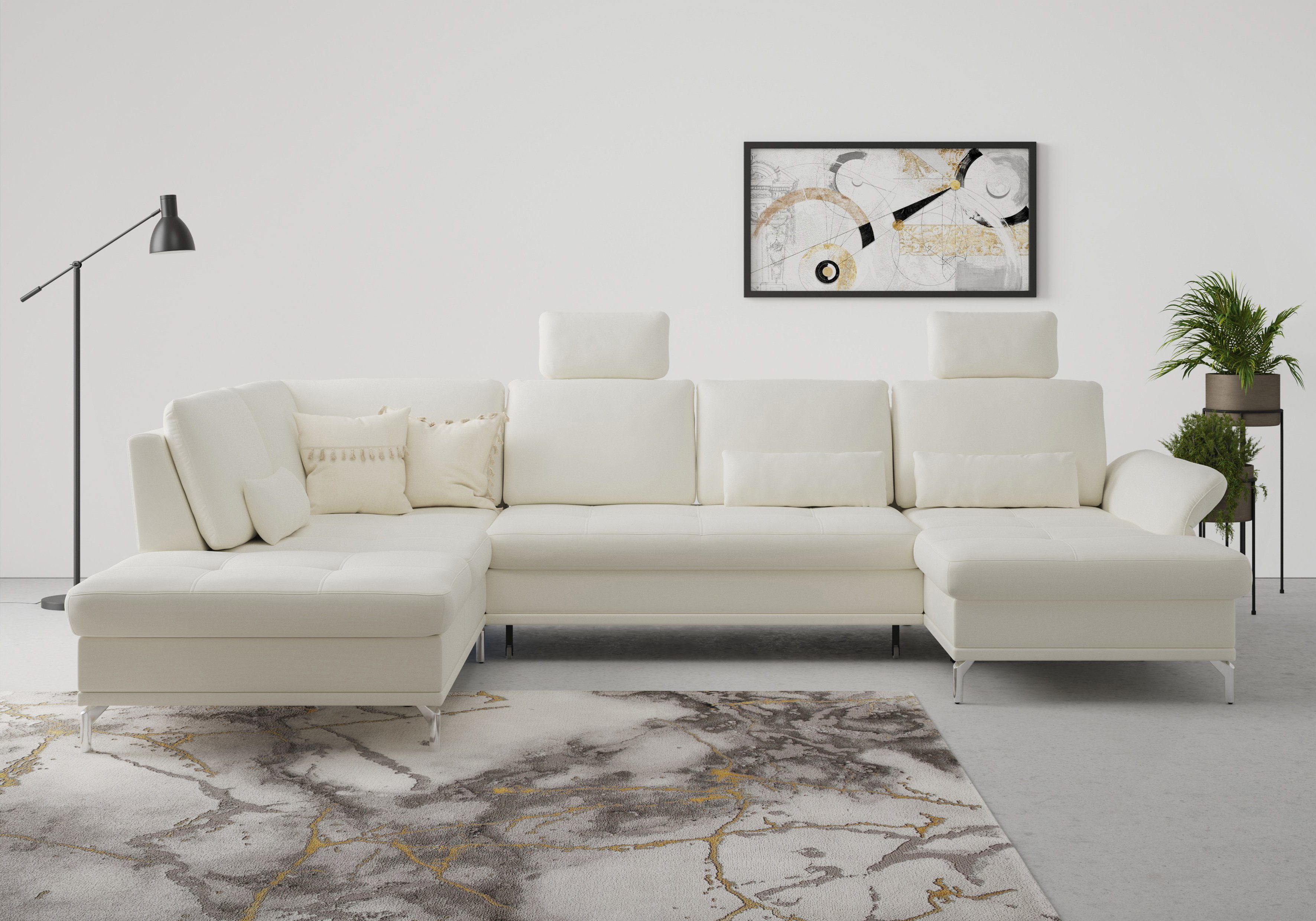 INOSIGN Wohnlandschaft "Palm Beach U-Form" Federkern, mit Sitztiefenverstel günstig online kaufen