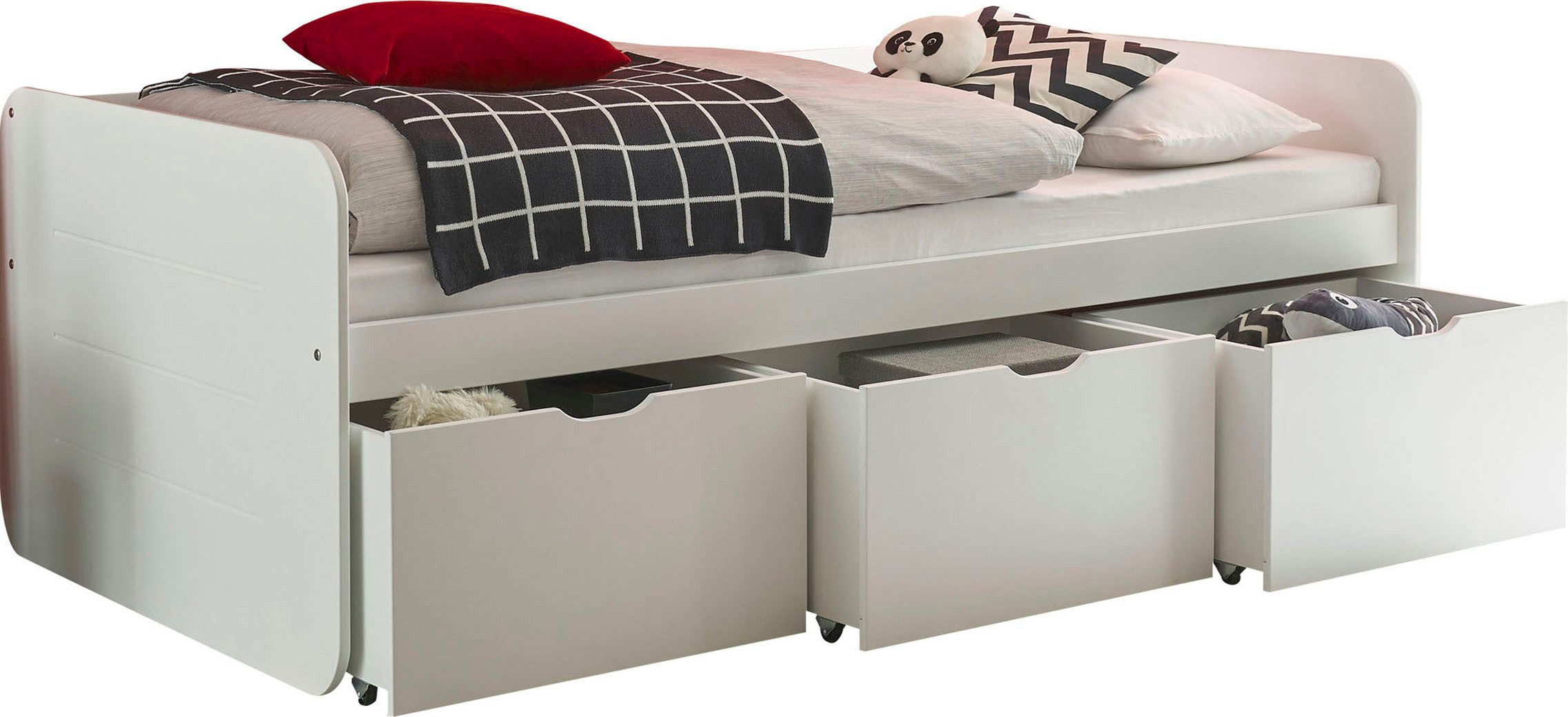 Begabino Stauraumbett Eino Bett, Einzelbett, inklusive 3 Schubkästen