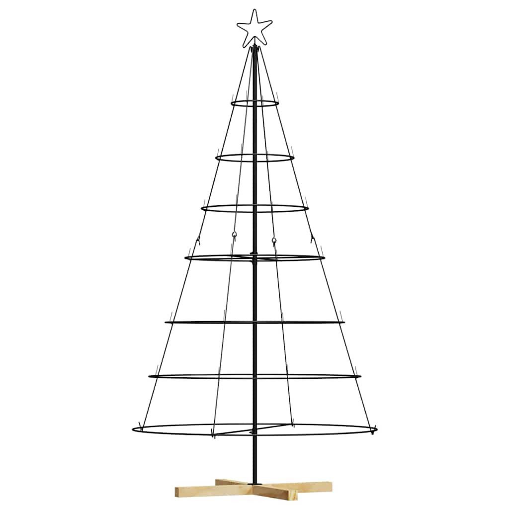 vidaXL Künstlicher Weihnachtsbaum Weihnachtsdeko mit Ständer Schwarz 180,5 cm Stahl