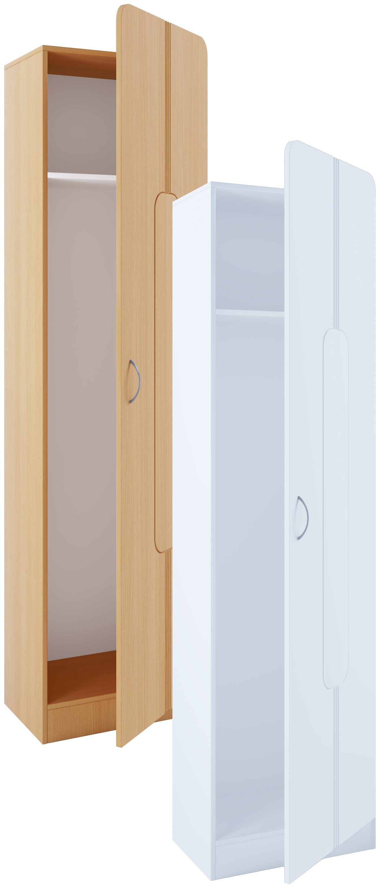 Holz Schrank Kommode Garderobenschrank VCM Flurschrank (1-St) Dielenmöbel Balia Weiß