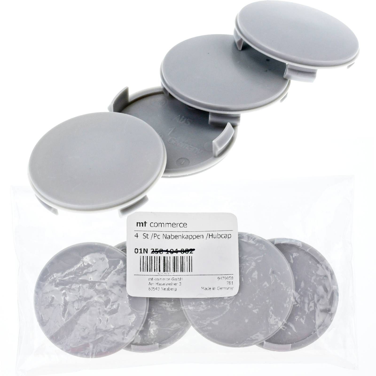 BRANDT AUTOMOTIVE Radkappe 4X 60mm Nabenkappen Kappen Grau Gewölbt für Alutec Rial Anzio