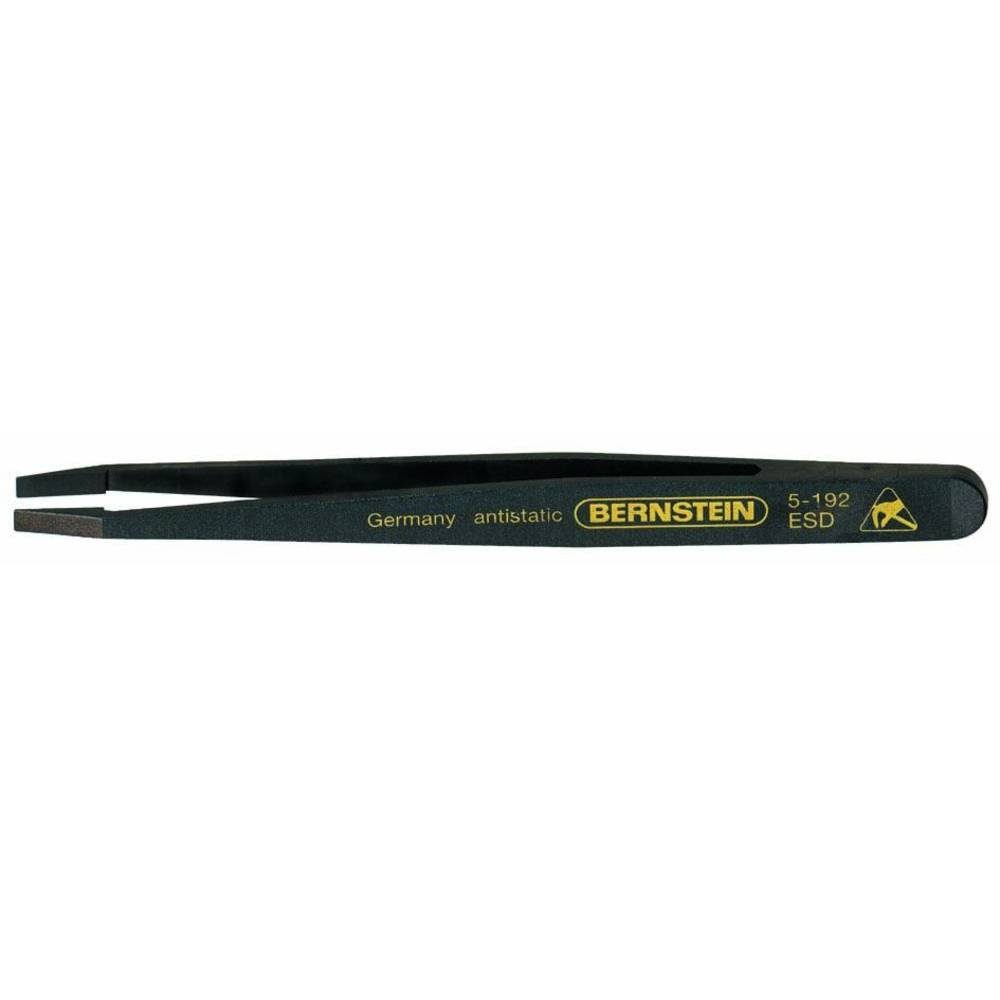 BERNSTEIN TOOLS FOR ELECTRONICS Pinzette Kunststoff-Pinzette abgesetzte, gerade-flach-breite Spitzen 5-192