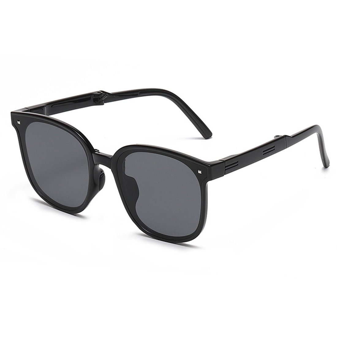 Haiaveng Sonnenbrille Sonnenbrillen, Sonnenbrillen mit UV-Schutz Faltbare Sonnenbrille (mit Aufbewahrungstasche) black