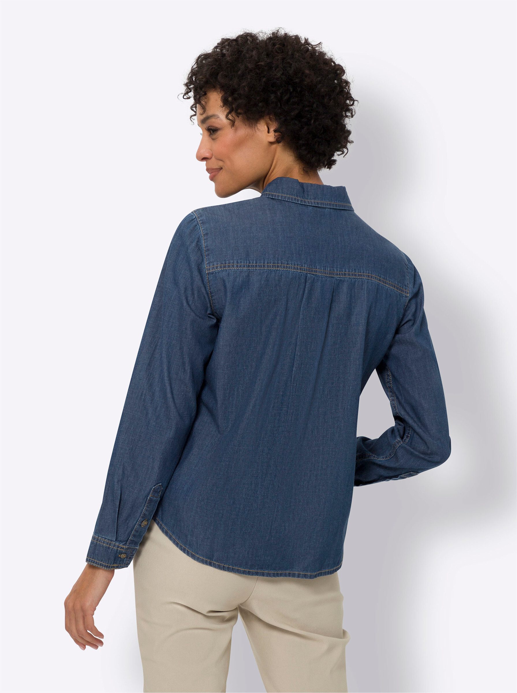 Sieh an! Klassische Bluse Jeansbluse . günstig online kaufen