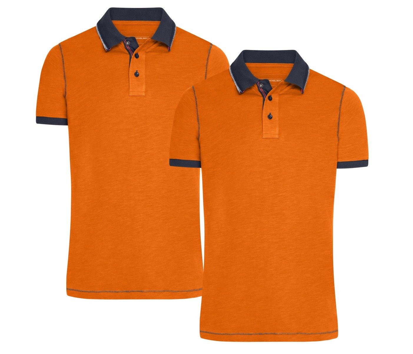 James & Nicholson Poloshirt Doppelpack Herrenpolo in trendiger Slub Qualitä günstig online kaufen