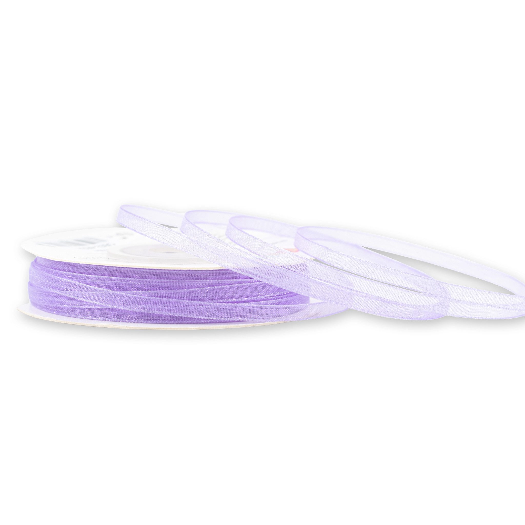 Creativery Organzaband, Organzaband 3mm x 50m Rolle Flieder