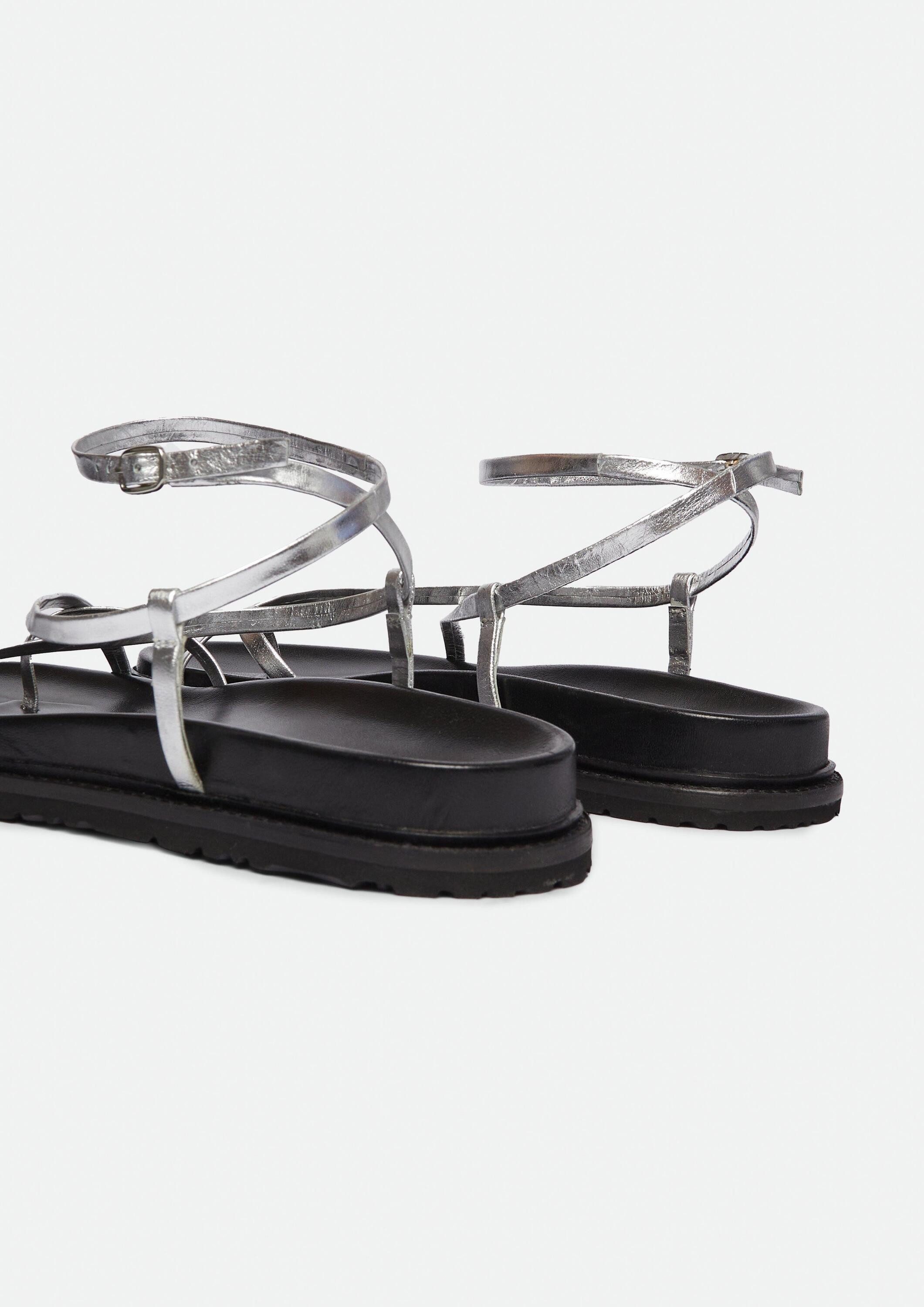 comma Sandalen Sandale Riemchen-Sandalen aus Glattleder günstig online kaufen