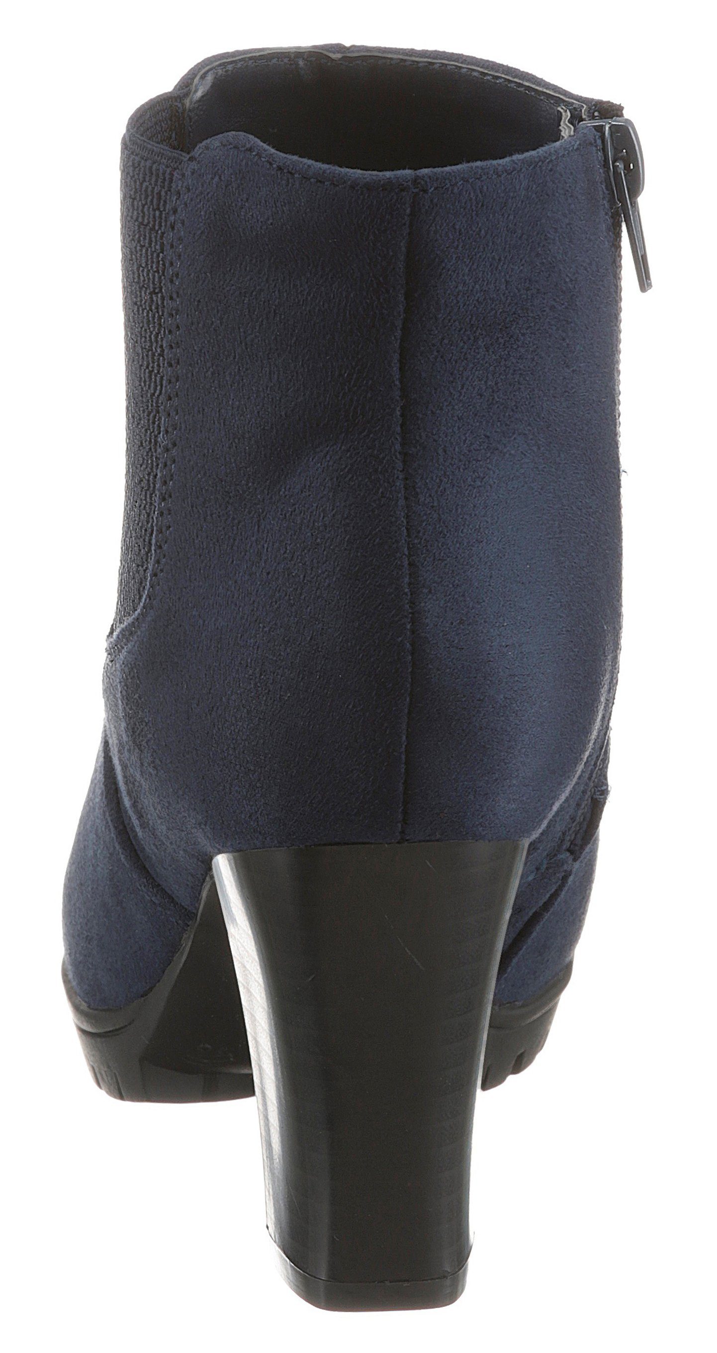 Stiefelette navy Stretcheinsatz WALK seitlichem mit CITY