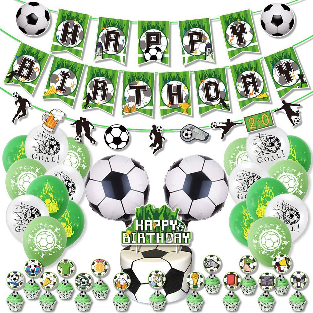 GelldG Luftballon »40 Stück Fußball Deko Geburtstag Kinder, Dekorationen  Luftballon«