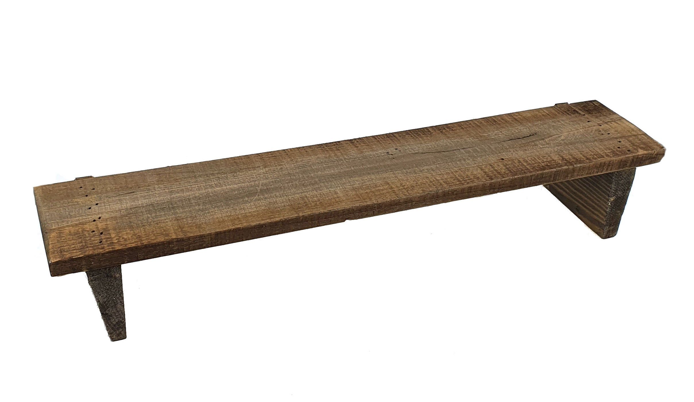 Spetebo Wandregal Wandregal 58 cm mit Beinen - aus altem Holz