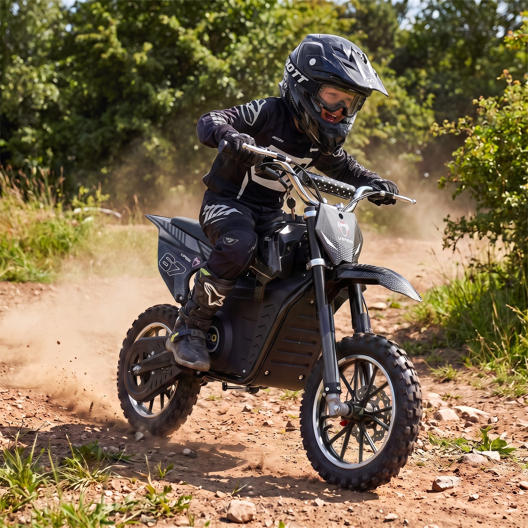 Actionbikes Motors Elektro-Kindermotorrad Kinder Crossbike Viper 1000 W Elektro - 3 Stufen - bis 24 km/h, Crossbike, Motorcross für Kinder, Cross Maschine, Motorrad für Kinder