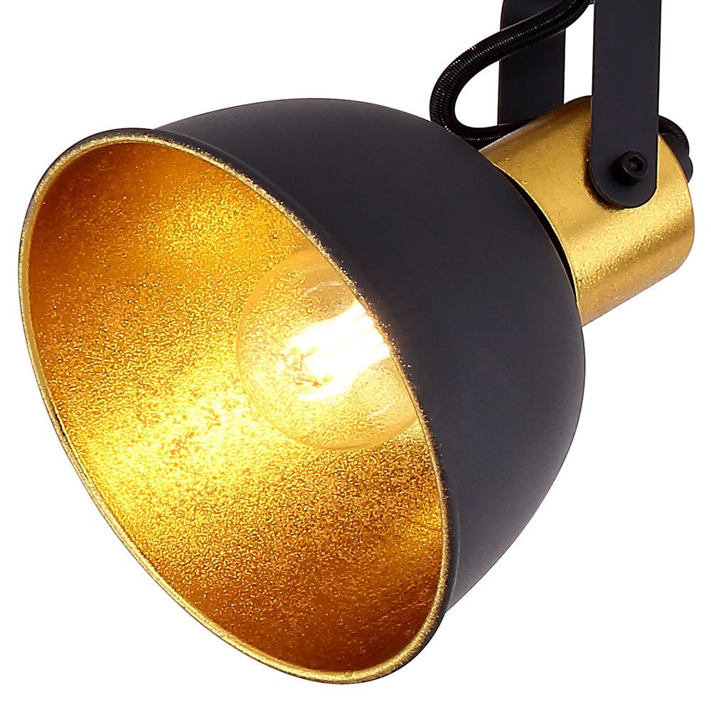 etc-shop Leiste SCHWARZ-GOLD inklusive, Decken Strahler im- Leuchtmittel LED Lampe Warmweiß, Leuchte Spot Deckenleuchte, beweglich