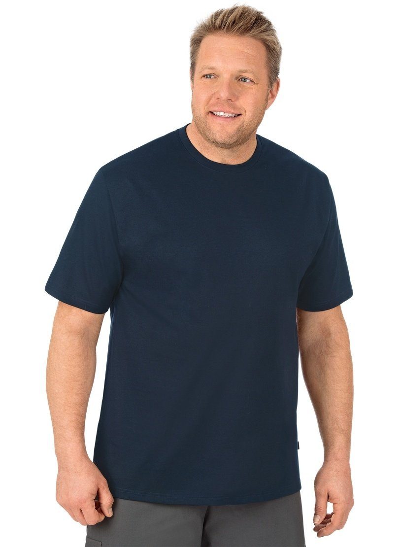 navy T-Shirt Trigema DELUXE Baumwolle T-Shirt TRIGEMA
