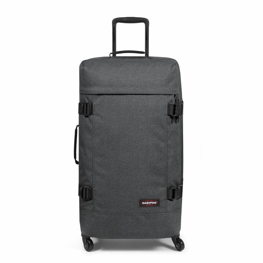 Eastpak Trolley TRANS4 L, Black Denim, 80L, Reisegepäck in Grau