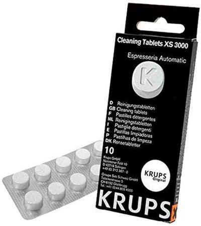 Krups XS3000 Reinigungstabletten (für alle Krups Vollautomaten, 10 Stück, hygienische Komplett-Reinigung)