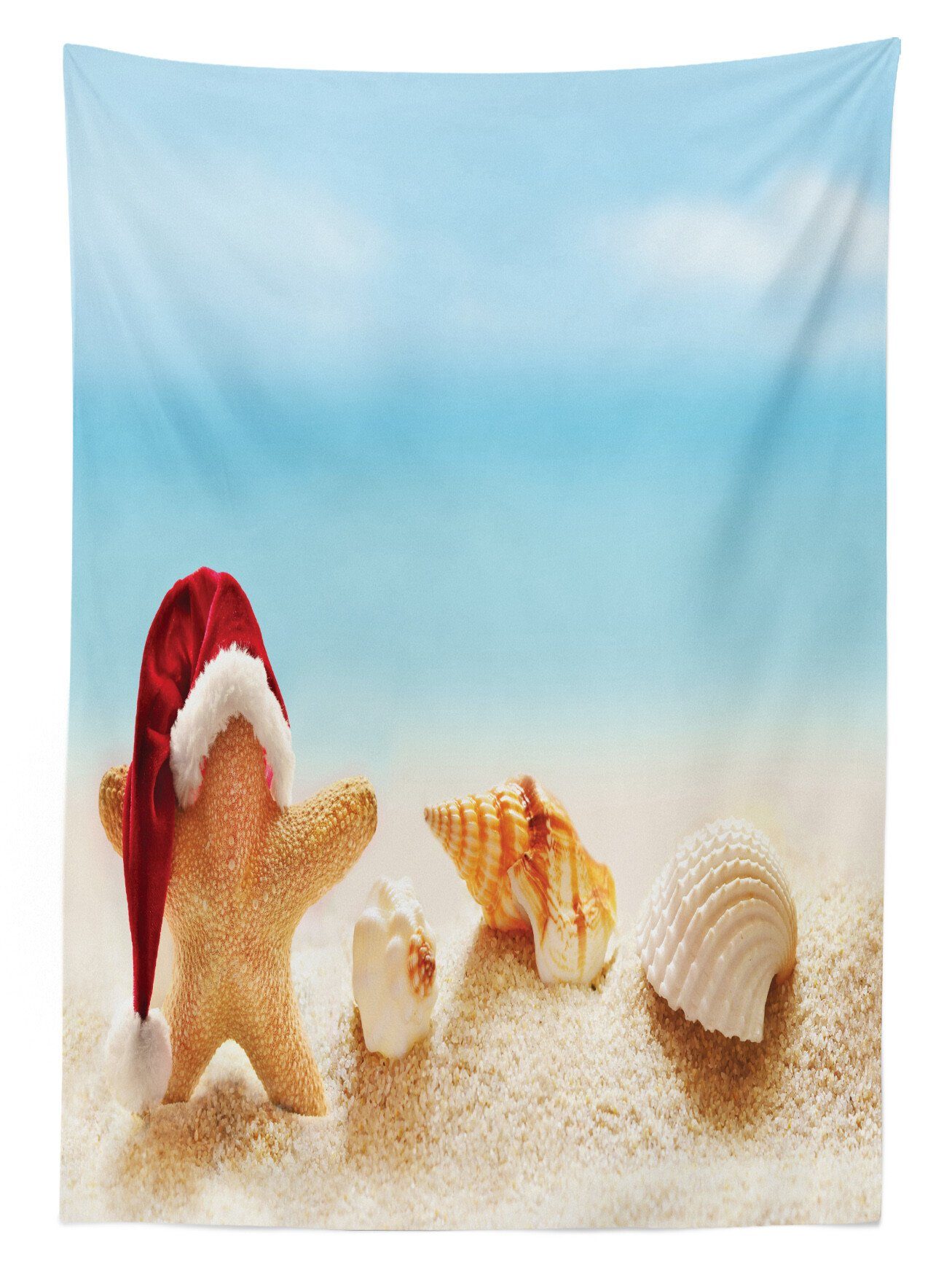 Abakuhaus exotischer den Tischdecke Farben, Außen Farbfest Klare Seestern Bereich Für Strand geeignet Waschbar Weihnachtsmann
