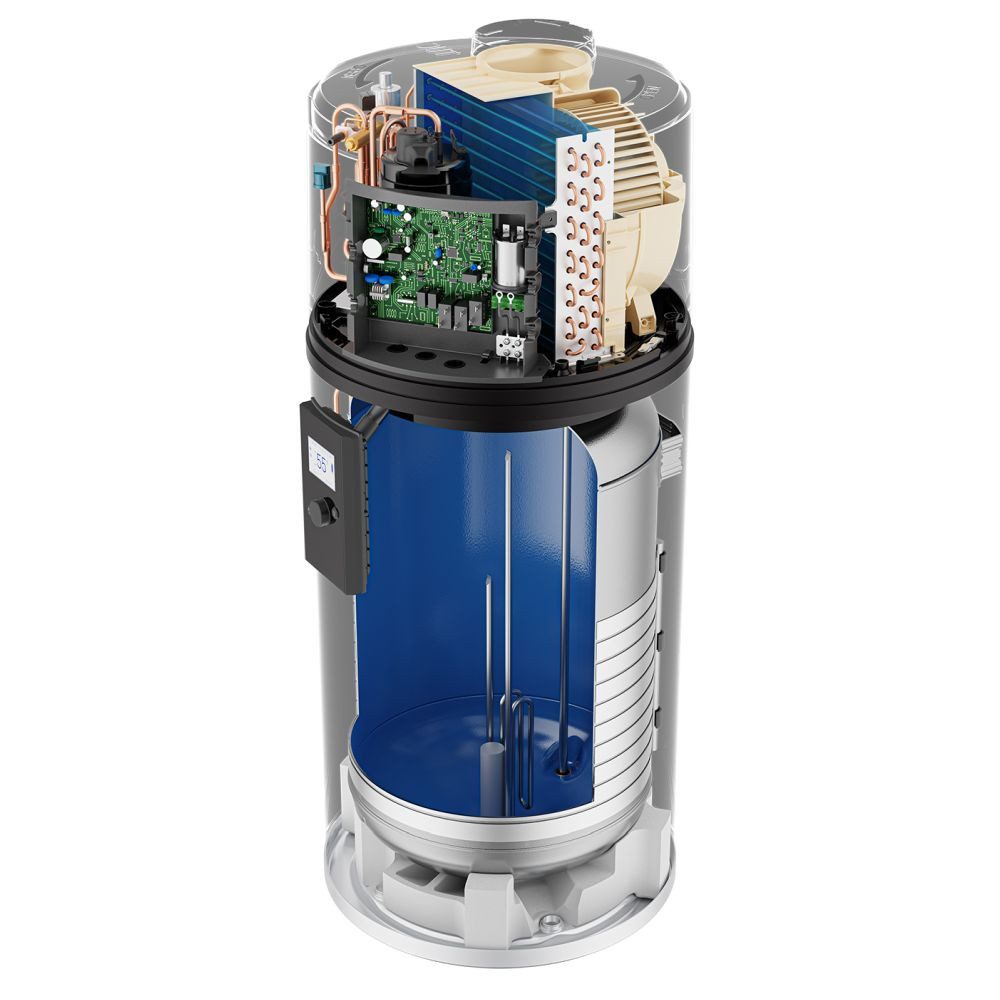 Haier Warmwasser-Wärmepumpe Kwikot by Haier Brauchwasserwärmepumpe Trinkwasser HP150M8-9 150L R290, Energieklasse A+